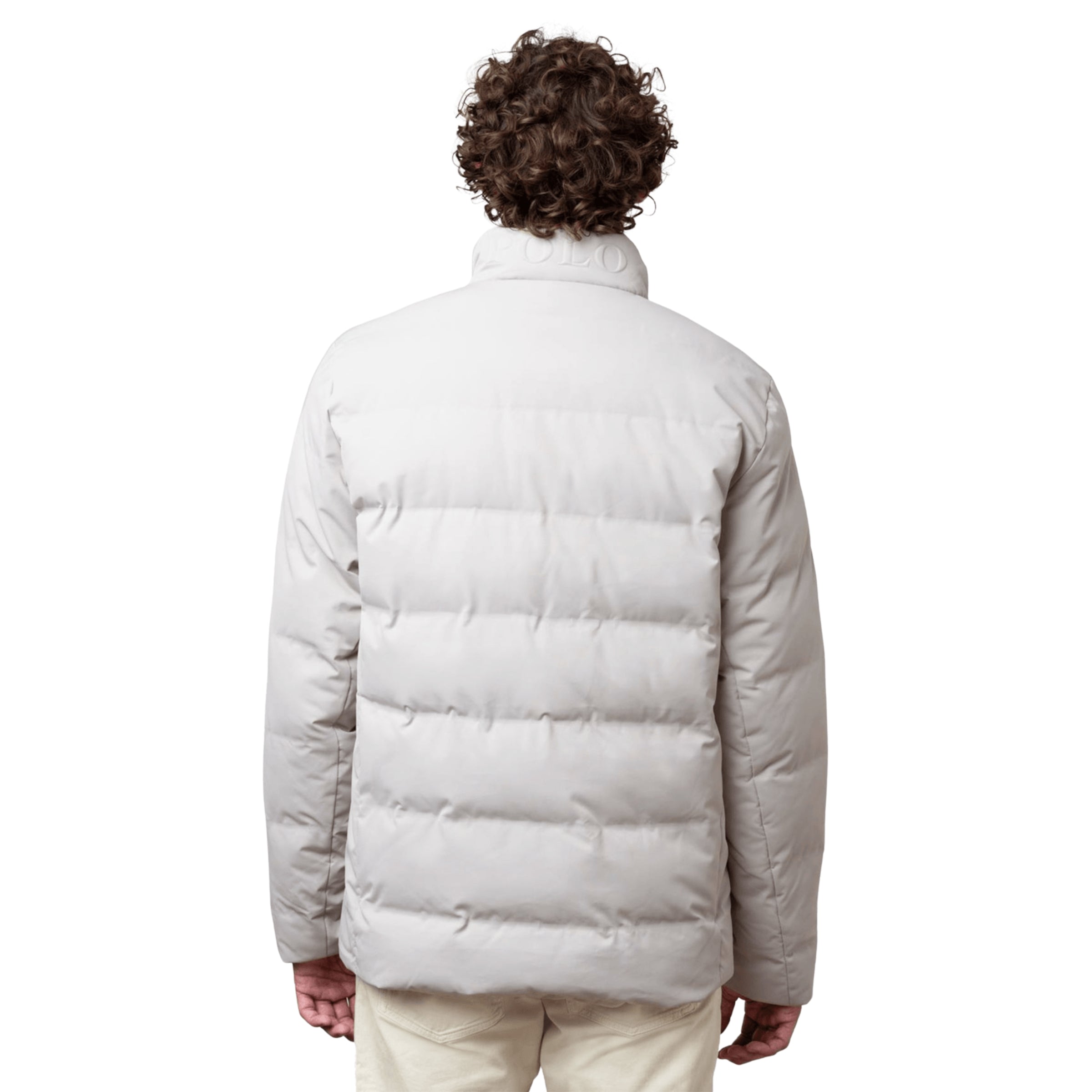 Polo Jacket Quilted Puffer Grey